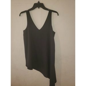 S Askari Asymmetrical Black Blouse
